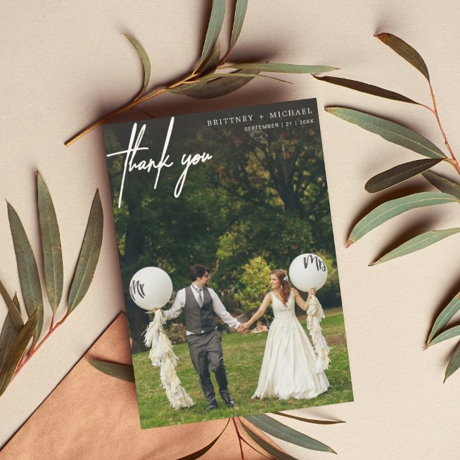 Simple Photo Modern Thank You Card (Creator Uploaded)