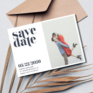 Simple Photo Modern Wedding Save the Date