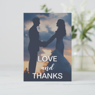 Simple Photo Modern Wedding Thank You Card