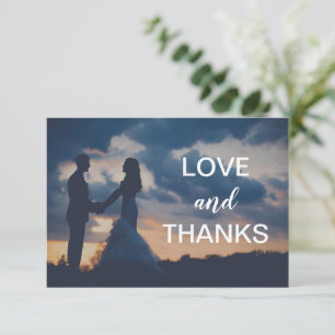 Simple Photo Modern Wedding Thank You Card