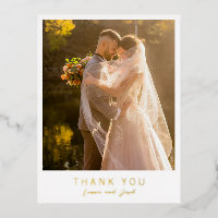 Simple Photo Modern Wedding Thank You