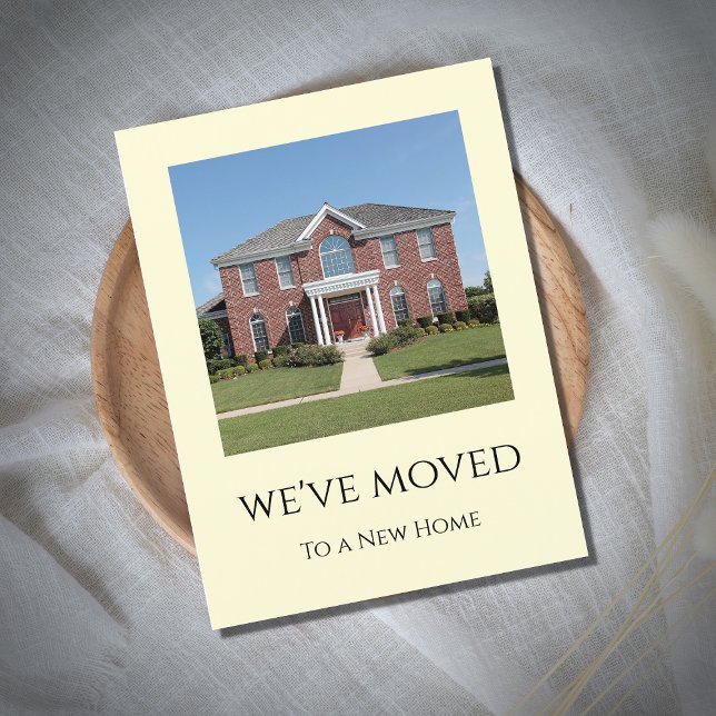 Simple Photo New Home Minimalist Announcement Postcard (Creator Uploaded)