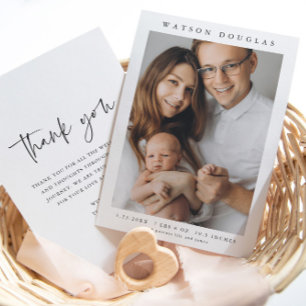Simple Photo Newborn Baby Birth Announcement