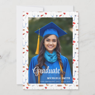 Simple Photo Nurse Medical Graduation Announcement