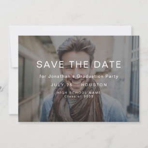Simple Photo Overlay 2025 Graduation Save The Date
