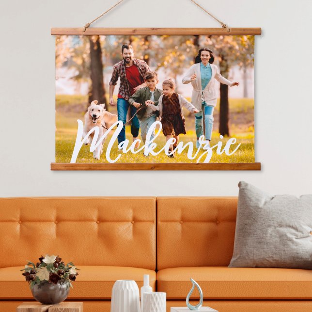 Simple Photo Portrait Name Hanging Tapestry (Creator Uploaded)