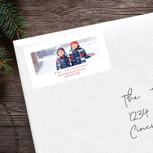 Simple Photo Return Address Custom Label