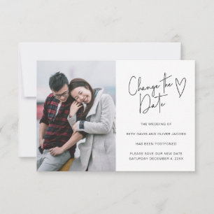 Simple Photo Script Delay the Date Invitation