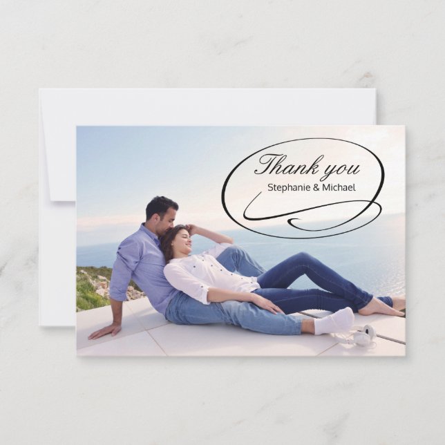 Simple Photo Swashes - 3x5 Thank You (Front)