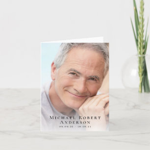 Simple Photo Sympathy Funeral Memorial Thank You Card