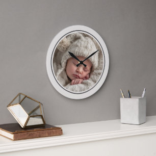 Simple Photo Template Personalised Frame Large Clock
