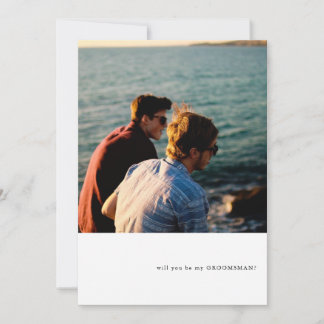Simple Photo Theme Groomsman Proposal Invitation