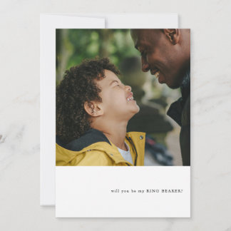 Simple Photo Theme Ring Bearer Proposal Invitation