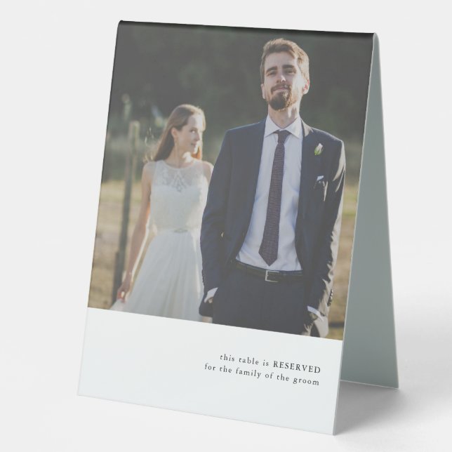 Simple Photo Theme Table Sign (Front)