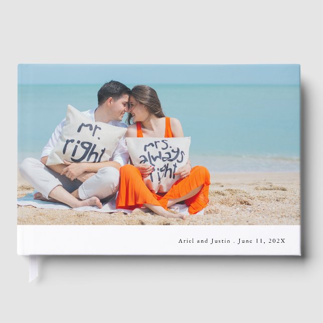 Simple Photo Theme Wedding Guest Book (Front)