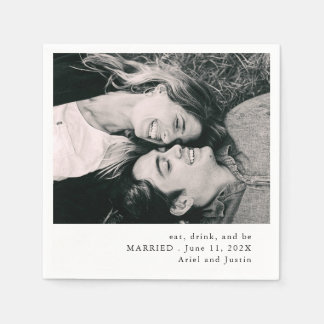 Simple Photo Theme Wedding Napkin