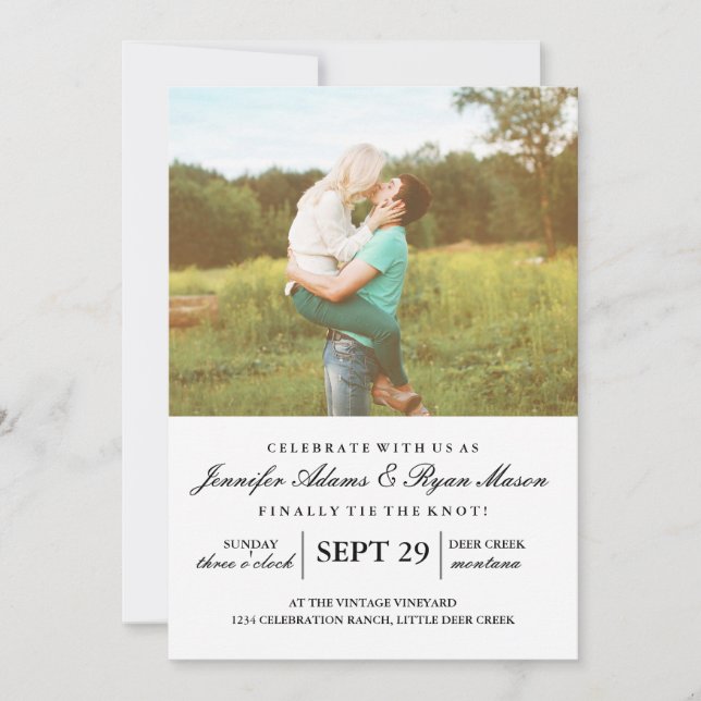 Simple Photo Wedding Invitation (Front)