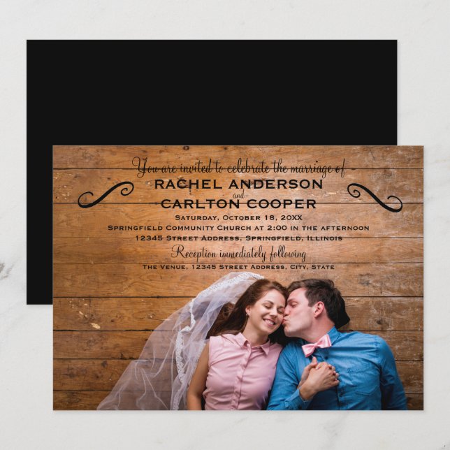 Simple Photo - Wedding Invitation (Front/Back)