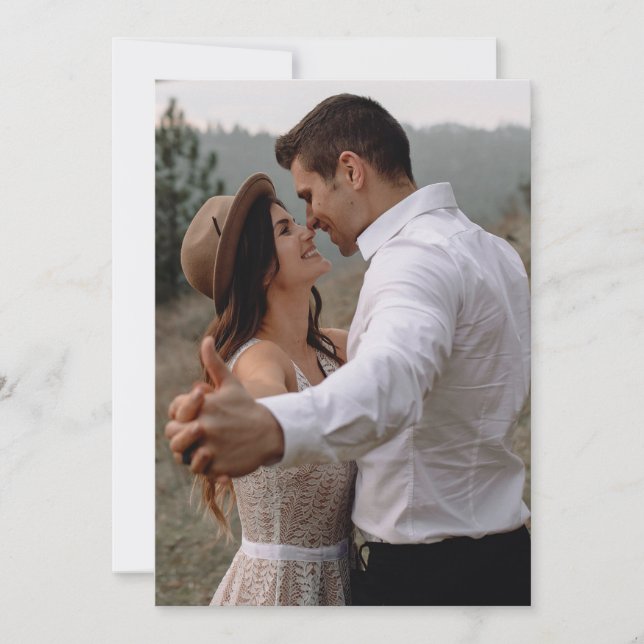 Simple Photo Wedding Invitation (Front)