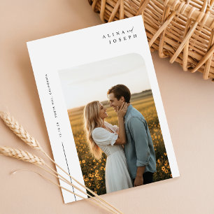 Simple Photo Wedding Invite   Modern Minimalist
