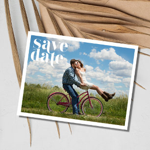 Simple Photo Wedding Save the Date Announcement Postcard