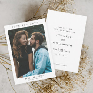 Simple Photo Wedding Save the Date Invitation