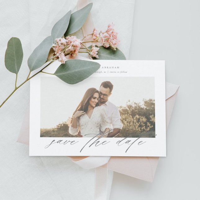Simple photo wedding save the date invitation (Creator Uploaded)