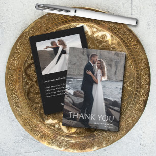 Simple Photo Wedding Thank You Card
