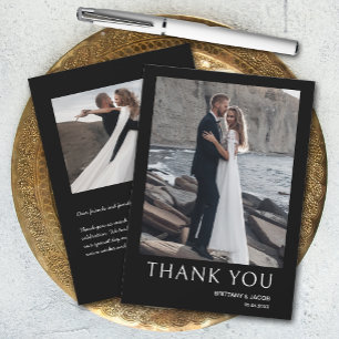 Simple Photo Wedding Thank You Card