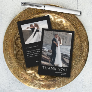 Simple Photo Wedding Thank You Card