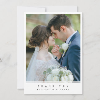 Simple Photo Wedding Thank You Card