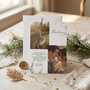 Simple Photo Wedding Thank you Card Modern