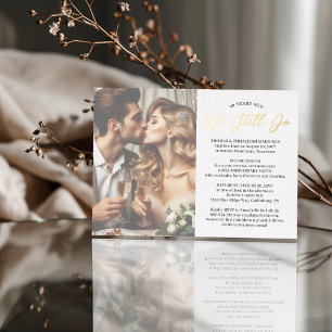 Simple Photo Wedding Vow Renewal Anniversary Party