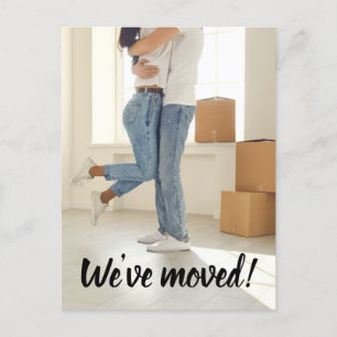 Simple Photo We've moved script change of address  Postcard