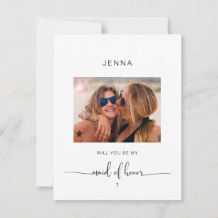 Simple Photo "Will you be my maid of honour"