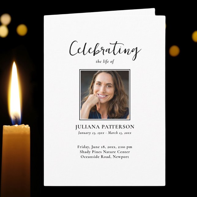 Simple Photos Classic Funeral Order of Service Programme (Creator Uploaded)