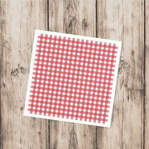 Simple Picnic Gingham Pattern Minimalist Summer Napkin