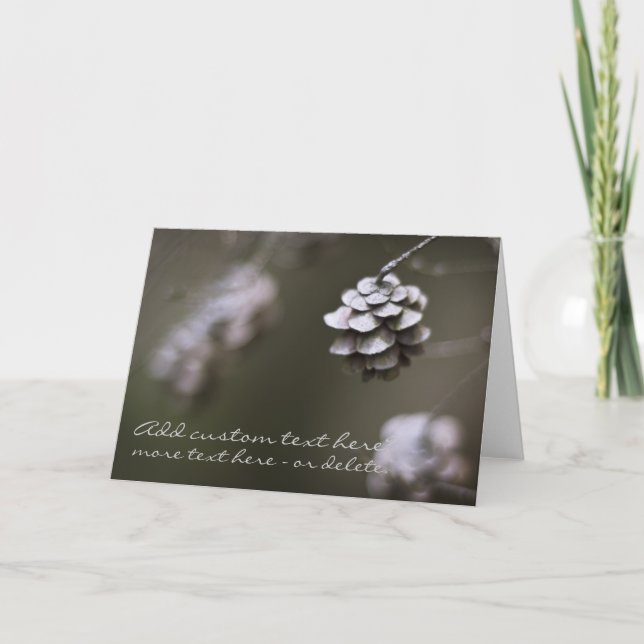 Simple pine cone nature photography closeup card (Front)