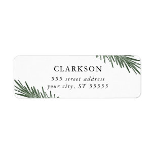 Simple Pine Sprigs Return Address Labels