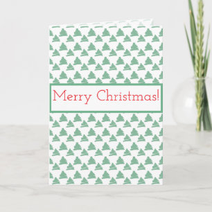 Simple Pine Tree Christmas Corporate Greeting Holiday Card