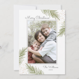 Simple Pines Christmas Photo Card