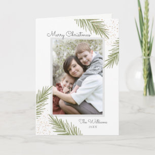 Simple Pines, Christmas Photo Greeting Card