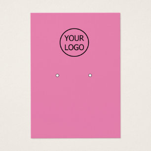 simple pink add your logo custom earrings display