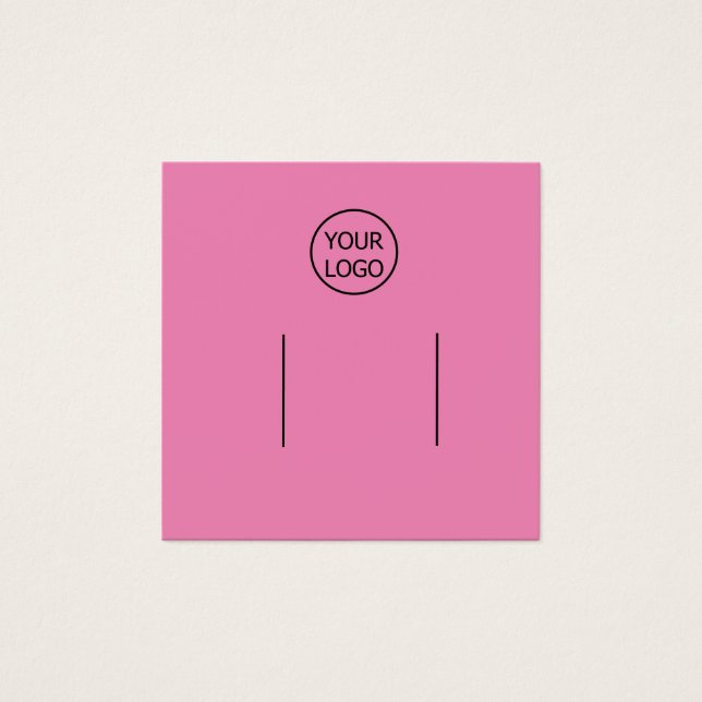 simple pink add your logo custom hair clip display (Front)