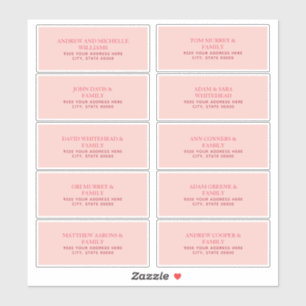 Simple Pink Address Labels