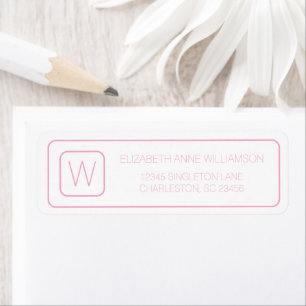 Simple Pink and White Monogram