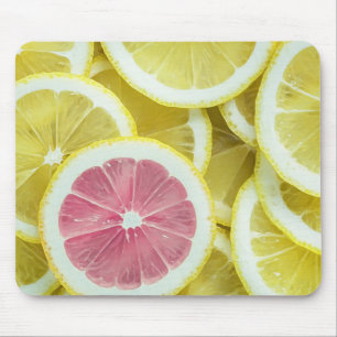 Simple Pink and Yellow Lemons Mousepad
