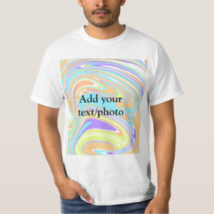 Simple pink blue orange yellow abstract add name t T-Shirt