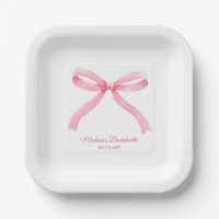 Simple Pink Bow Girly Bachelorette Party