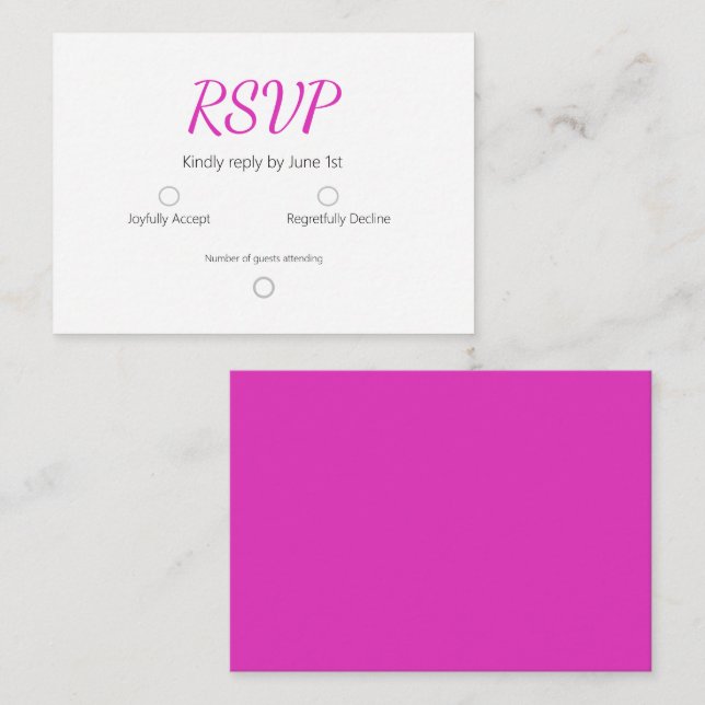 Simple Pink  Card (Front/Back)